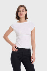 Polera Mujer Asimétrico Crudo