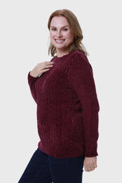 Sweater Mujer Tejido Morado
