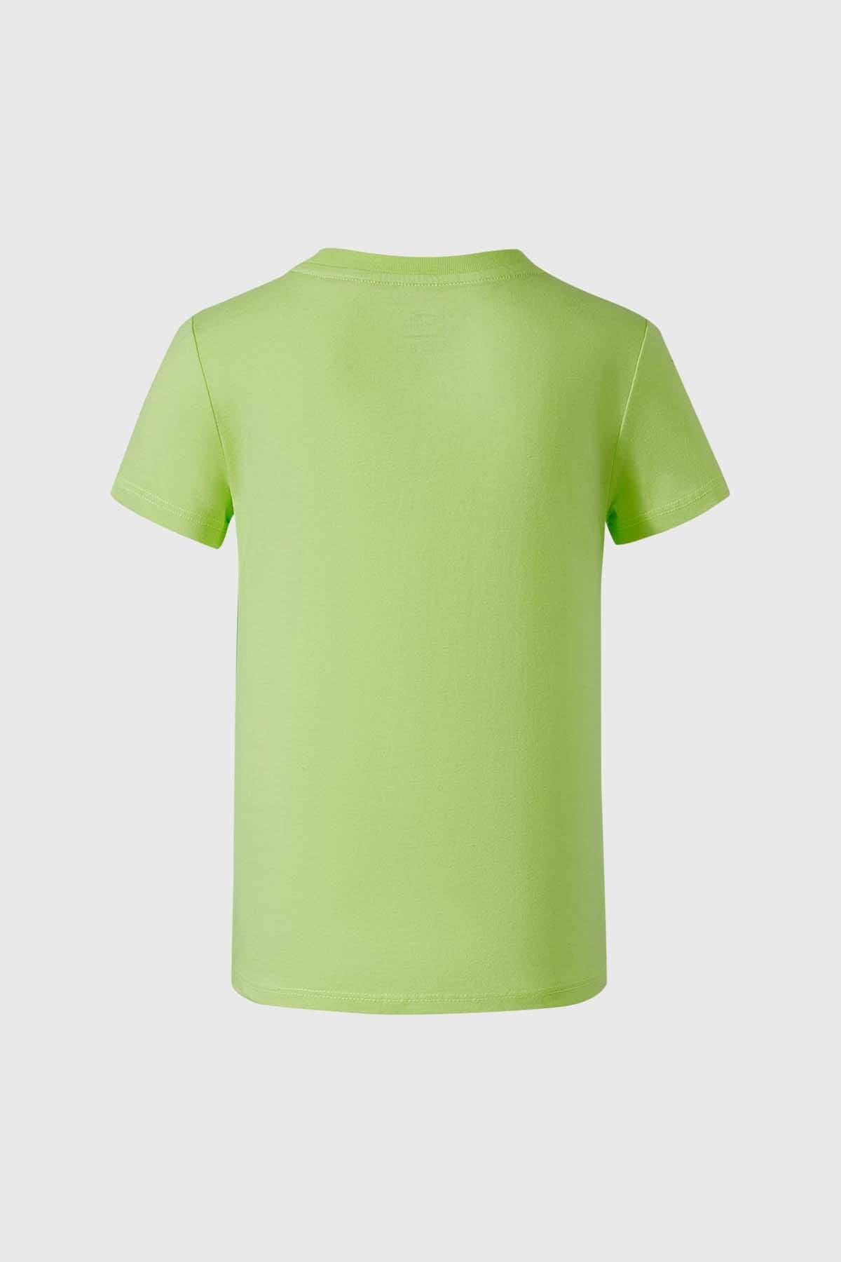 Polera Niña Print Verde Flúor