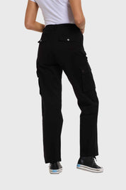 Pantalón Mujer Cargo Gabardina Negro