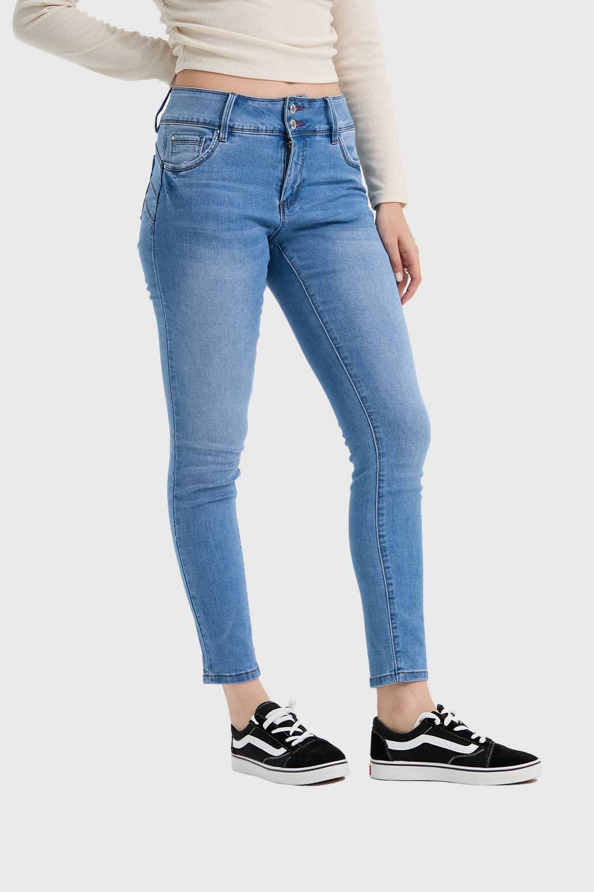 Jeans Mujer Skinny Kim Azul Azul Claro / 46