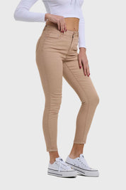 Jeans Mujer Skinny Beige
