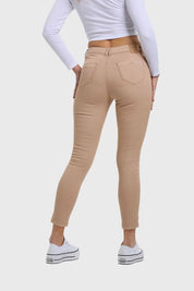 Jeans Mujer Skinny Beige