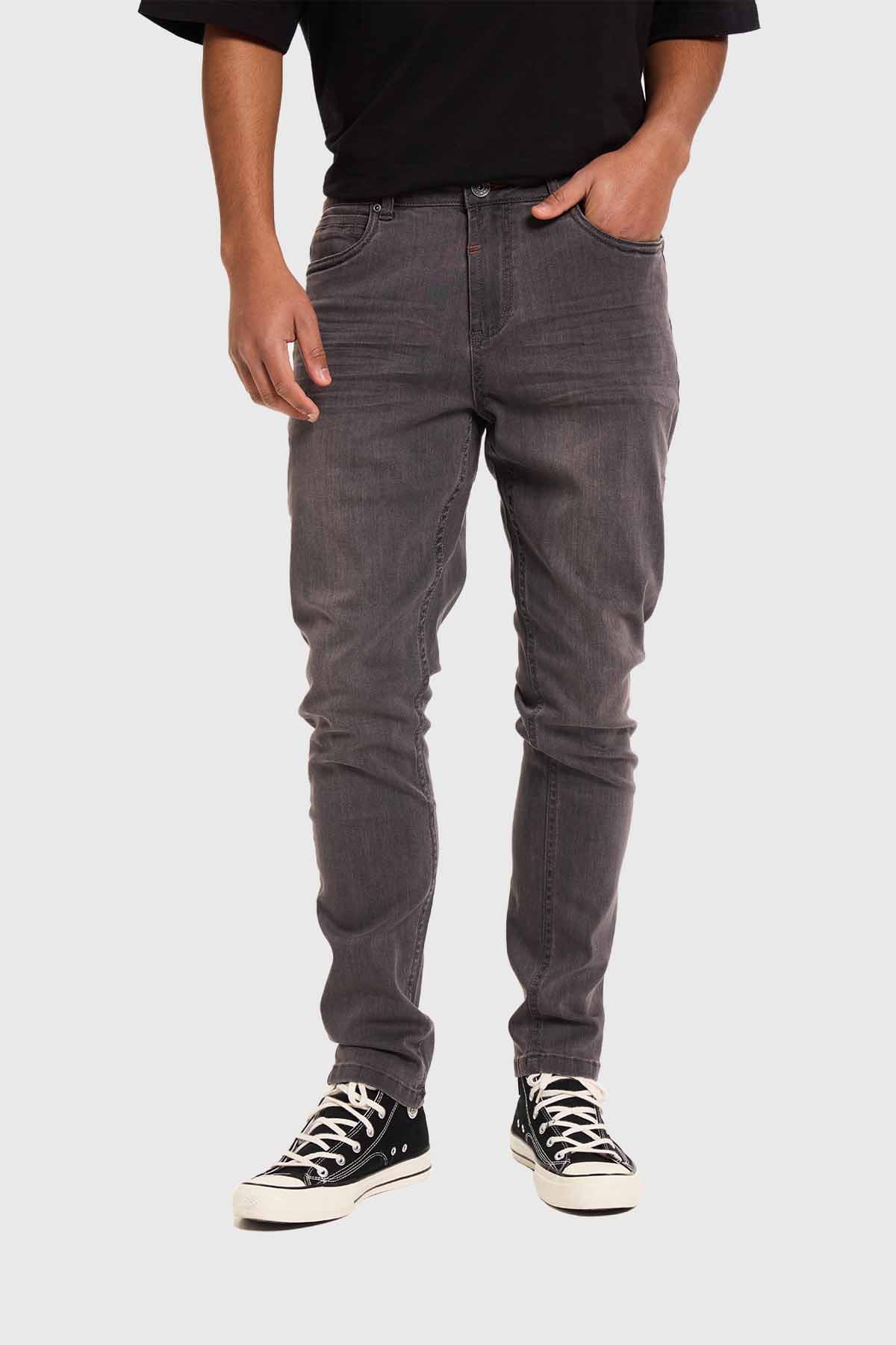 Jeans Hombre Skinny Gris