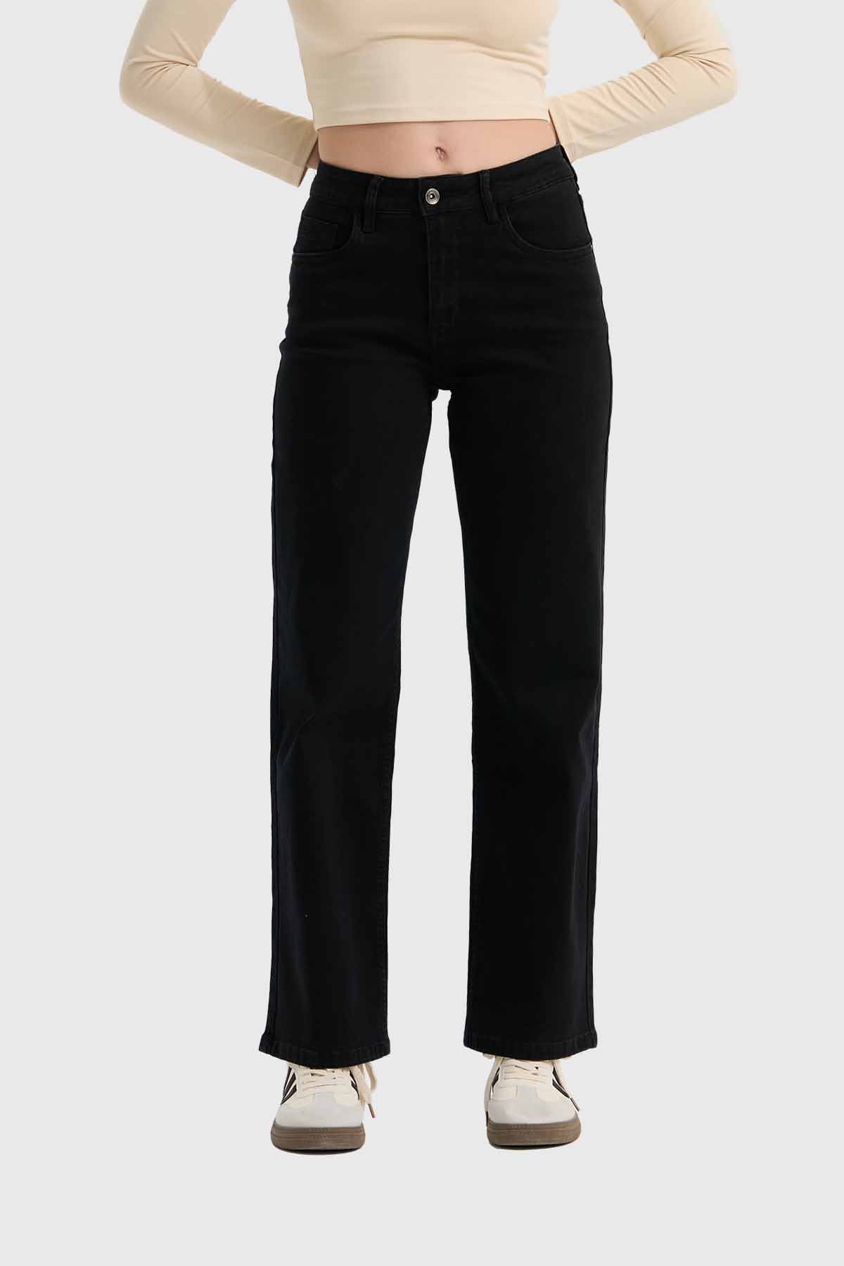 Jeans Mujer Wide Leg Sofía Negro