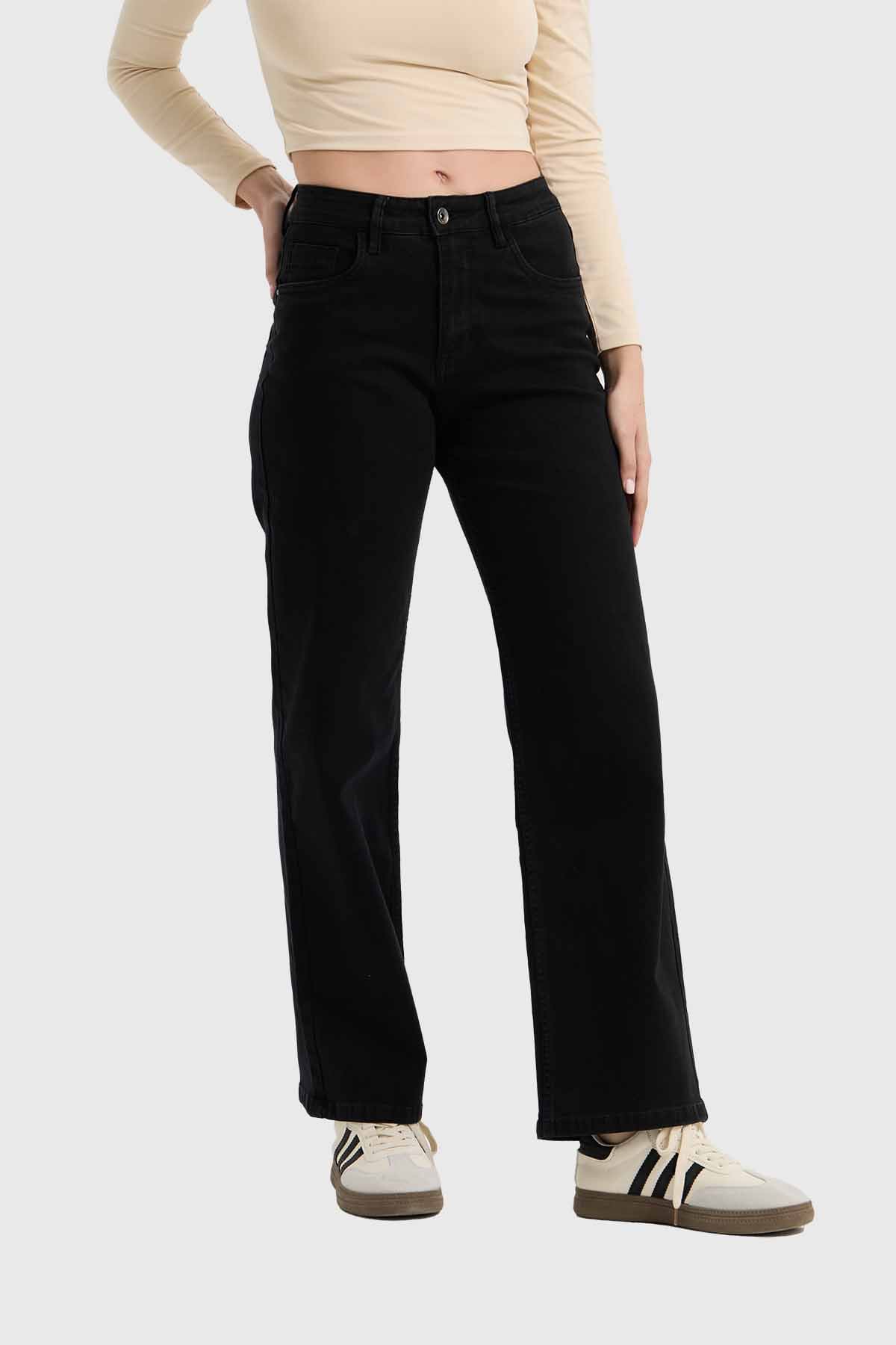 Jeans Mujer Wide Leg Sofía Negro