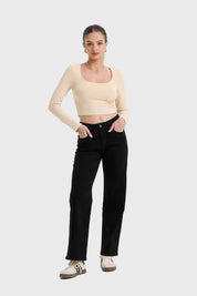 Jeans Mujer Wide Leg Sofía Negro