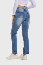 Jeans Mujer Flo Recto Azul