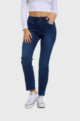 Jeans Flo Calce Recto Mujer Azul