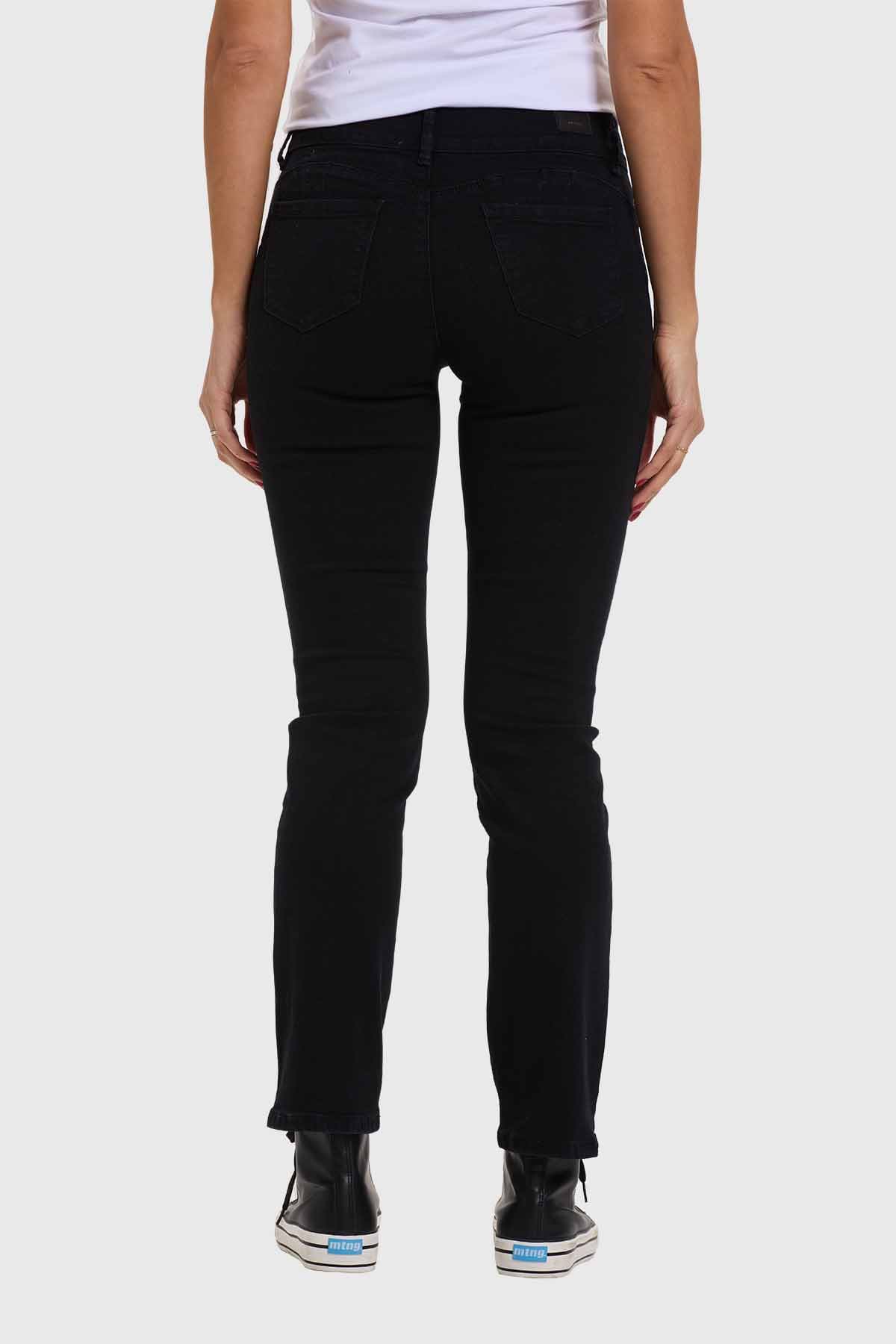 Jeans Mujer Flo Recto Negro