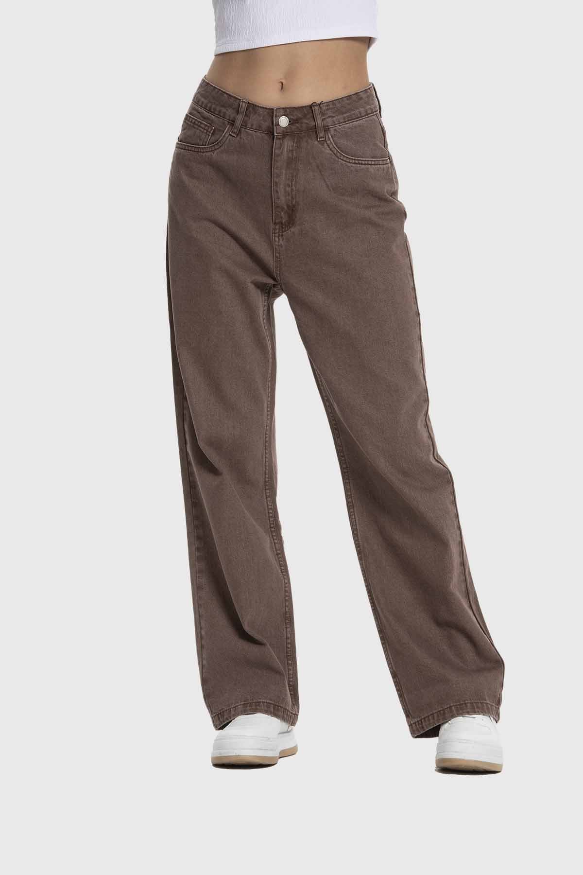 Jeans Mujer Calce Recto Classic Whashed Chocolate