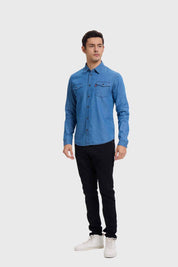 Camisa Hombre Clásica Dallas Azul