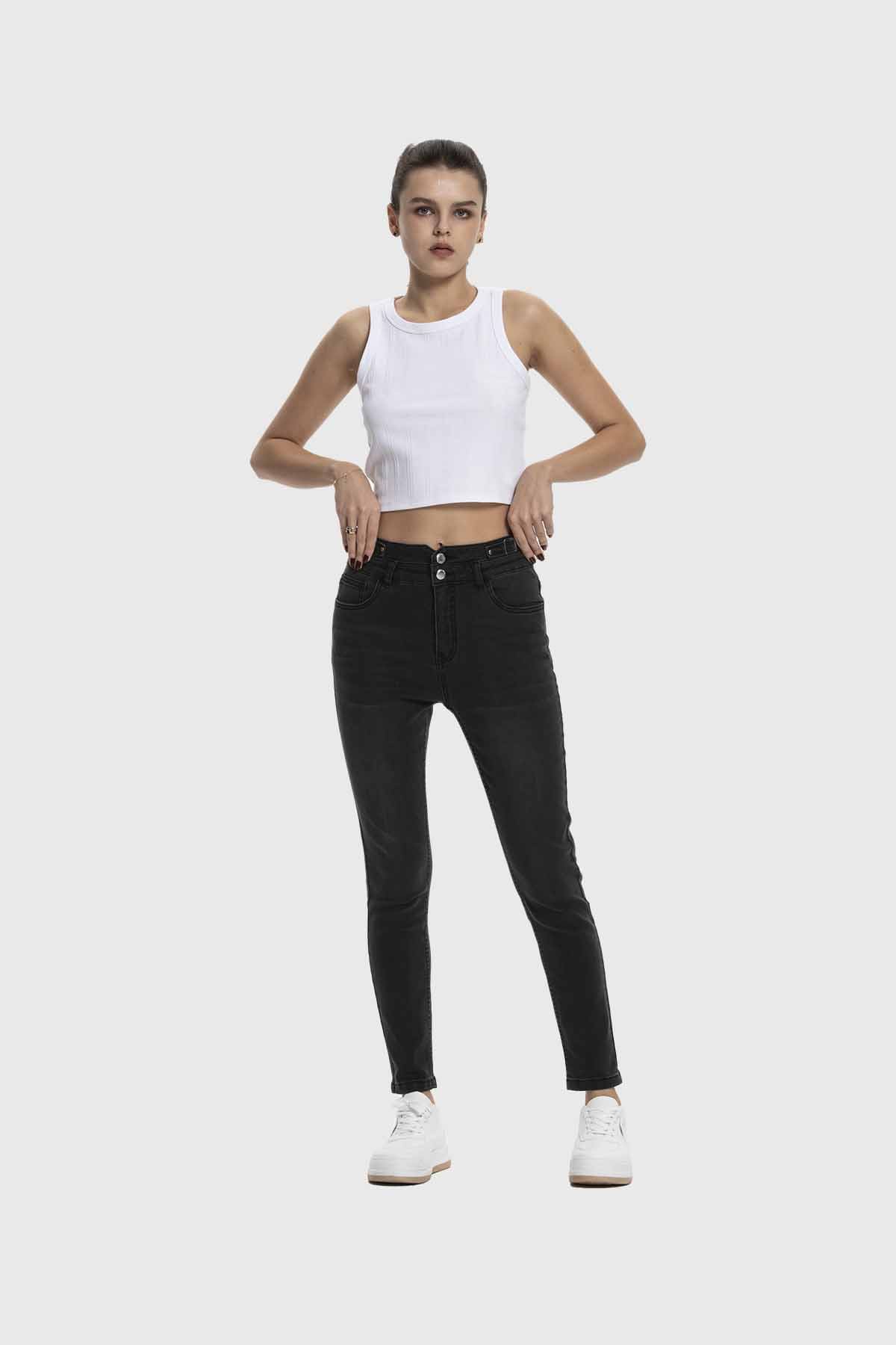 Jeans Mujer Skinny Ajuste Negro