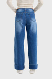 Jeans Mujer Wide Leg Basta Azul