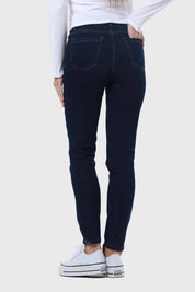 Jeans Mujer Skinny Con Polar Azul
