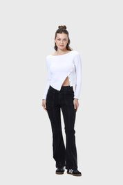 Jeans Mujer Flare Cinturón Gris Gris / 46