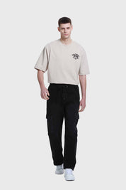 Jeans Hombre Cargo Recto Negro