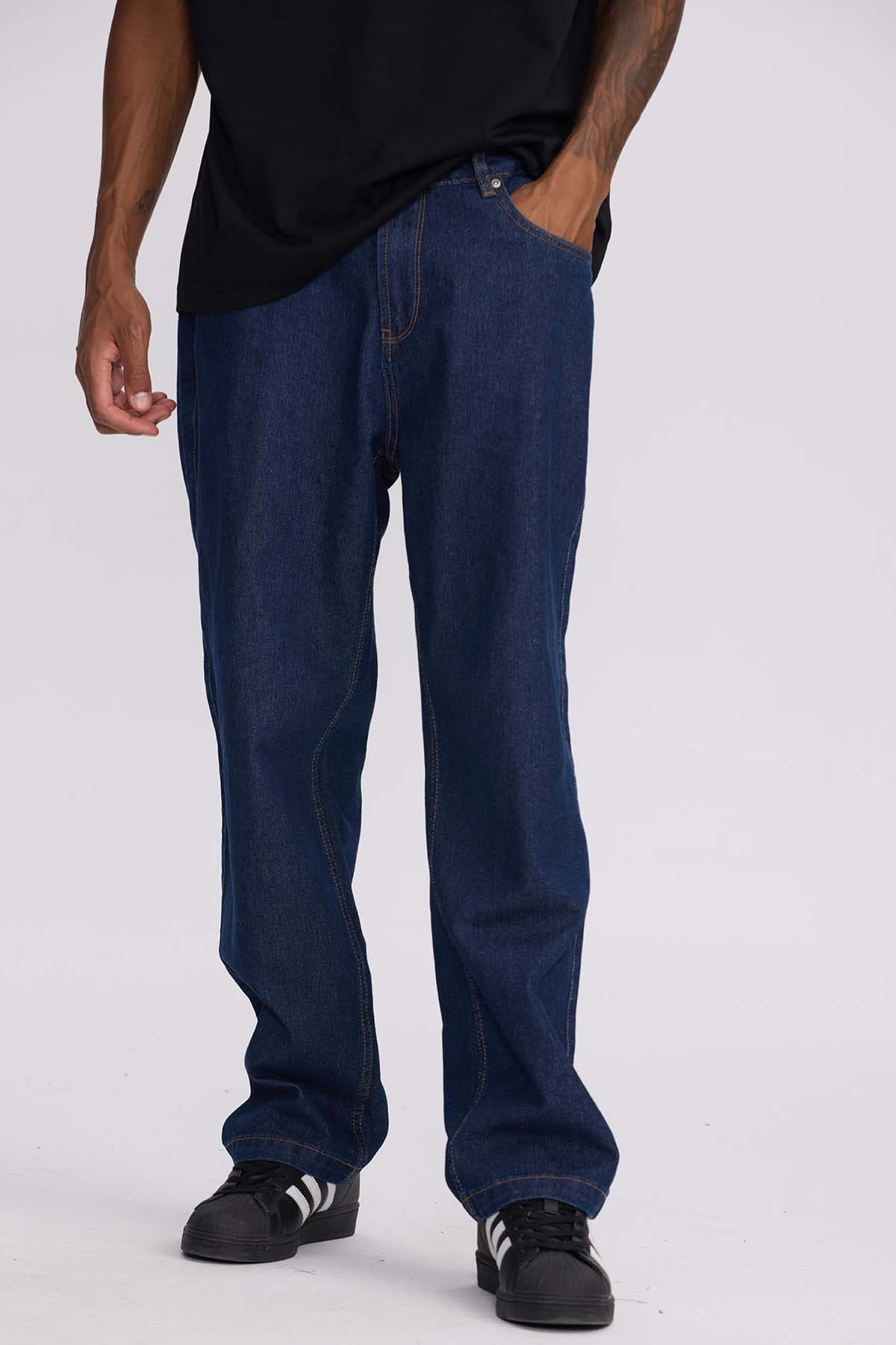 Jeans Hombre Baggy Azul Retro
