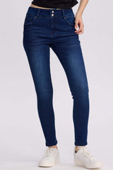Jeans Skinny Kim Mujer Azul Oscuro