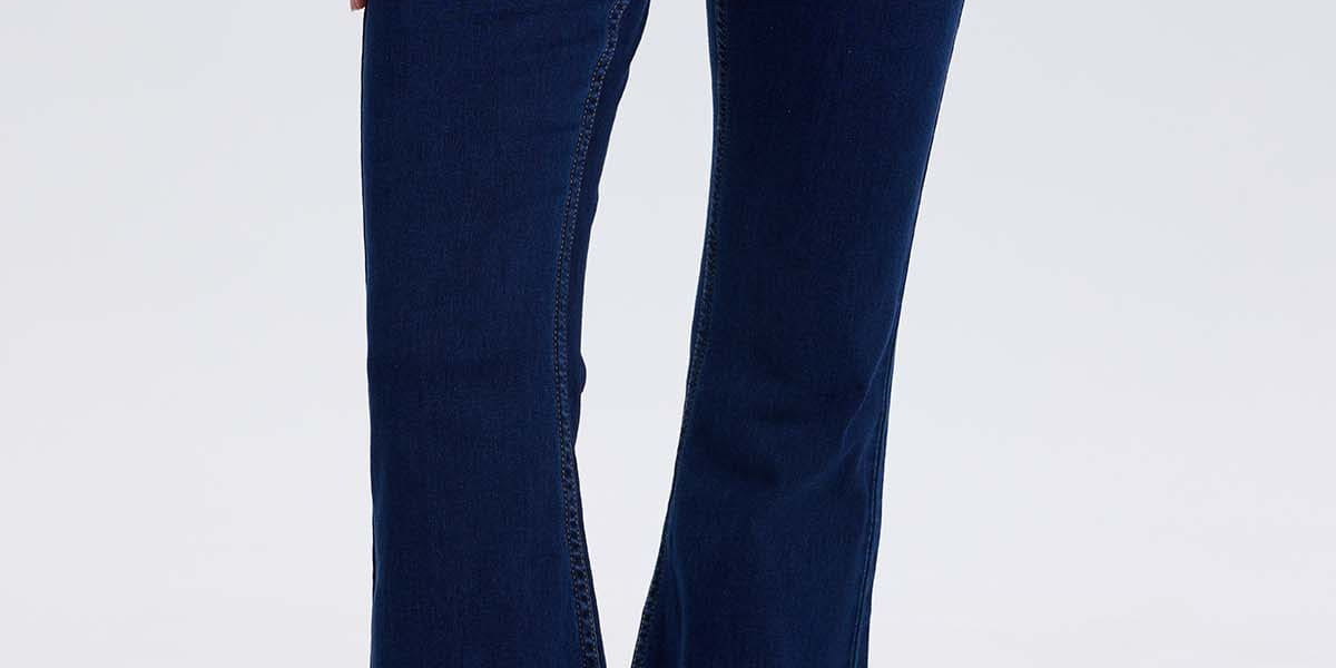 Jeans Mujer Monse Flare Azul Oscuro