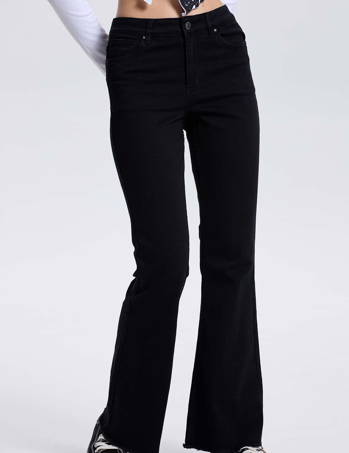 Jeans Mujer Monse Flare Negro
