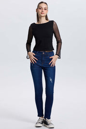 Jeans Mujer Lia Super Skinny Azul Oscuro