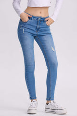Jeans Super Skinny Lia Mujer Azul Claro