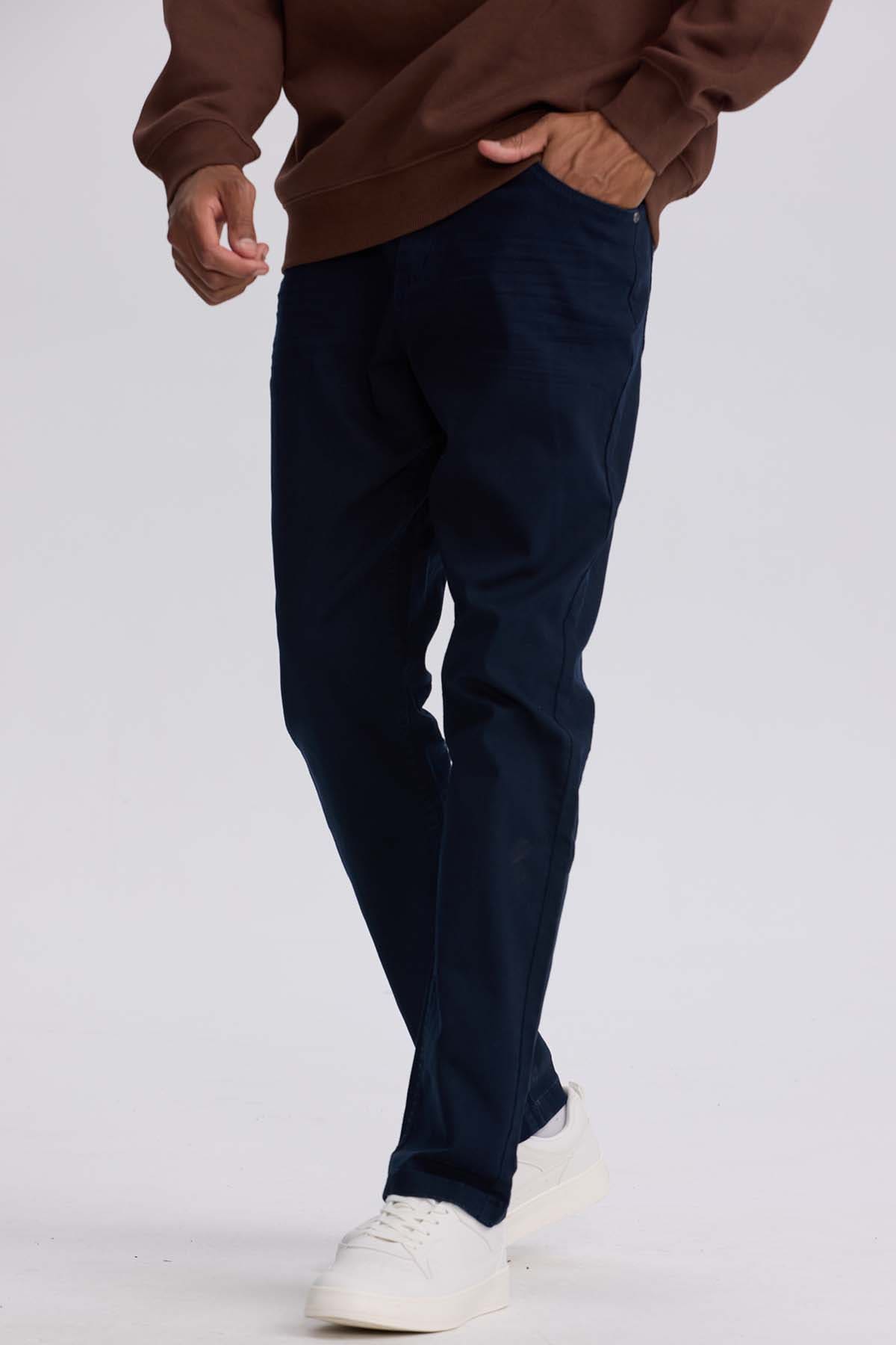 Jeans Hombre Slim Color Azul Marino