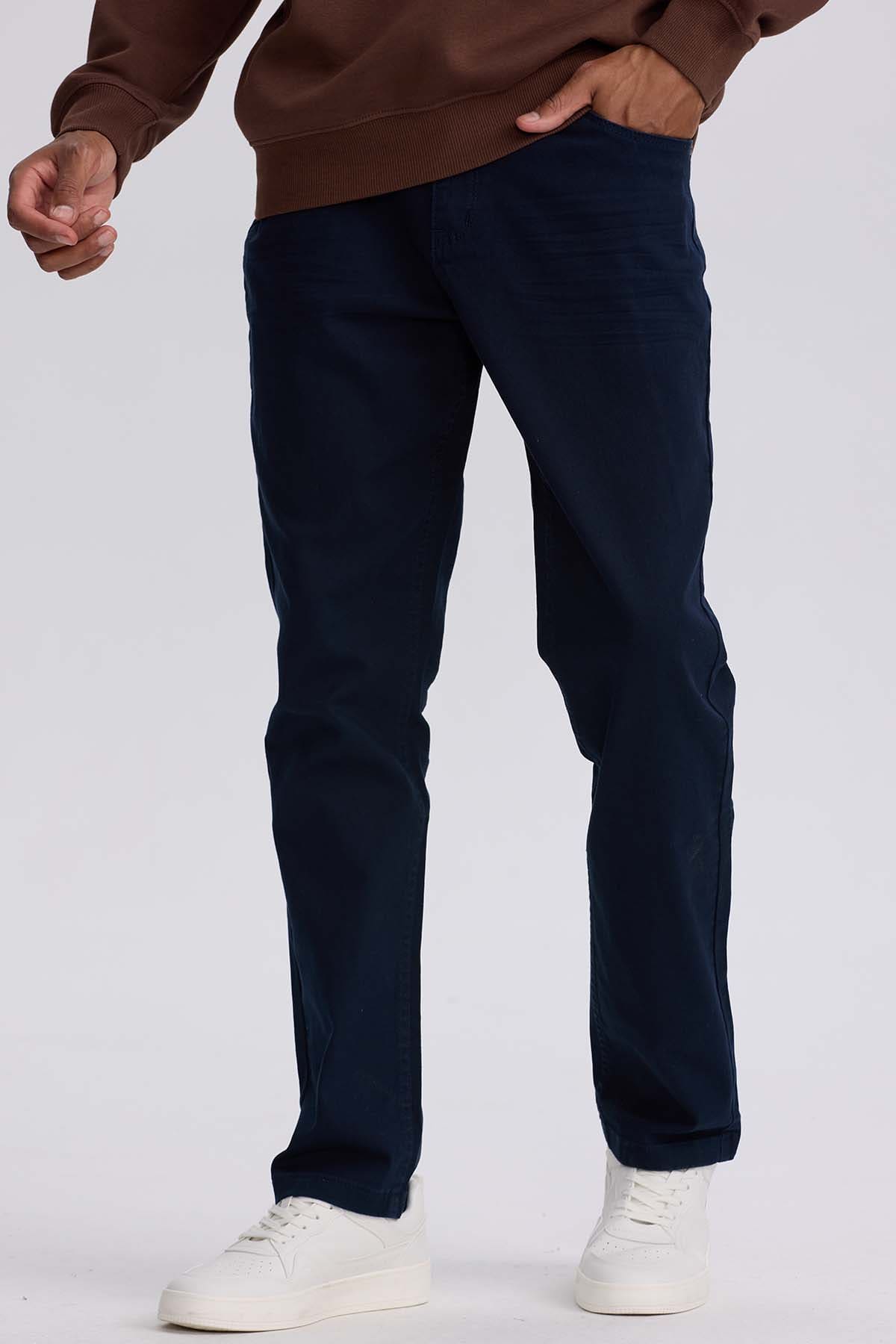 Jeans Hombre Slim Color Azul Marino