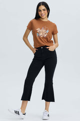 Jeans Vita Flare Mujer Negro