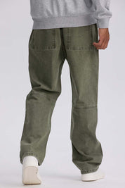 Jeans Hombre Retro Skater Verde Militar Claro