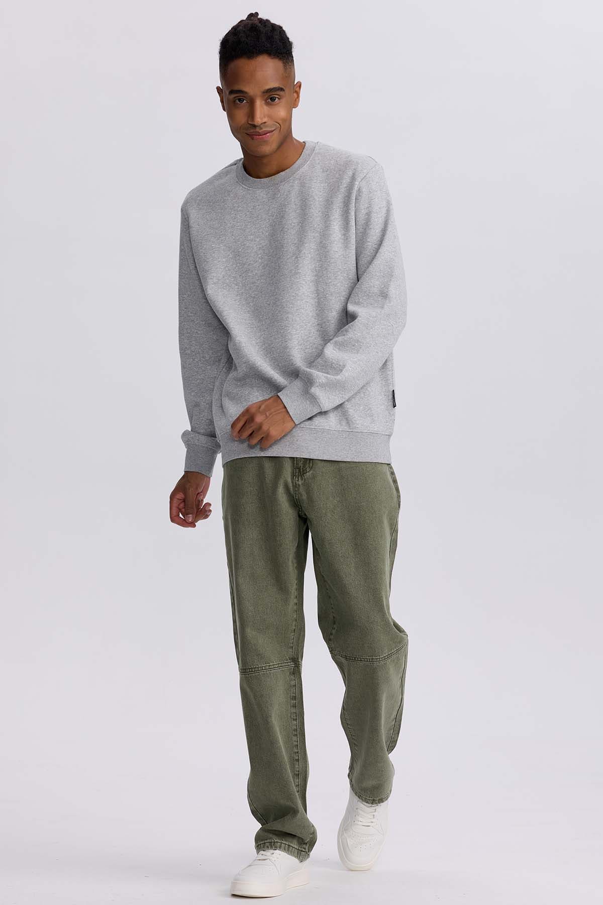 Jeans Hombre Retro Skater Verde Militar Claro