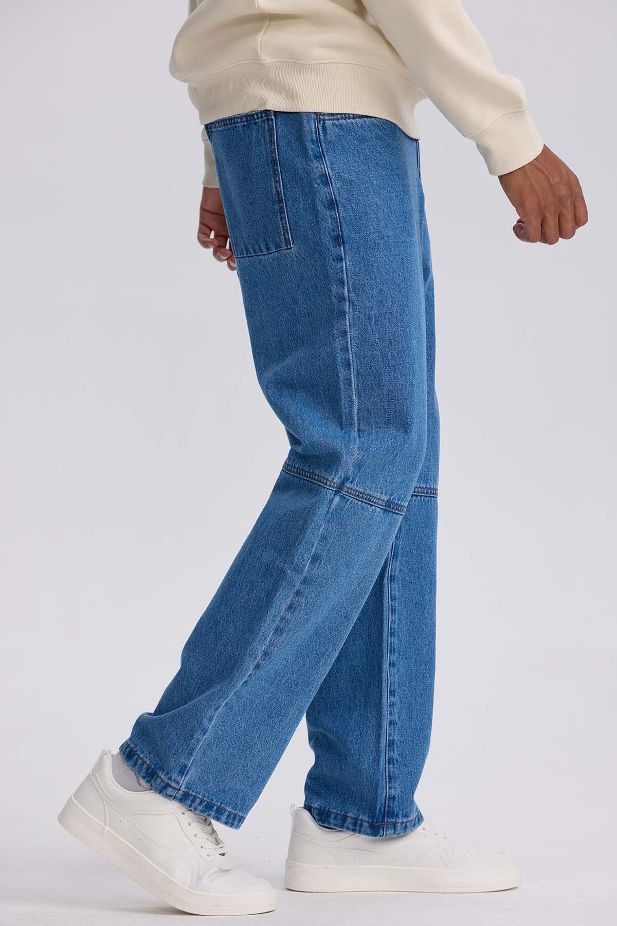 Jeans Hombre Retro Skater Azul