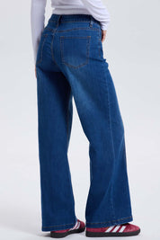 Jeans Mujer Wide Leg linea Azul