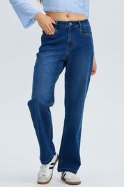 Jeans Mujer Cargo Calce Recto Azul Azul / 46