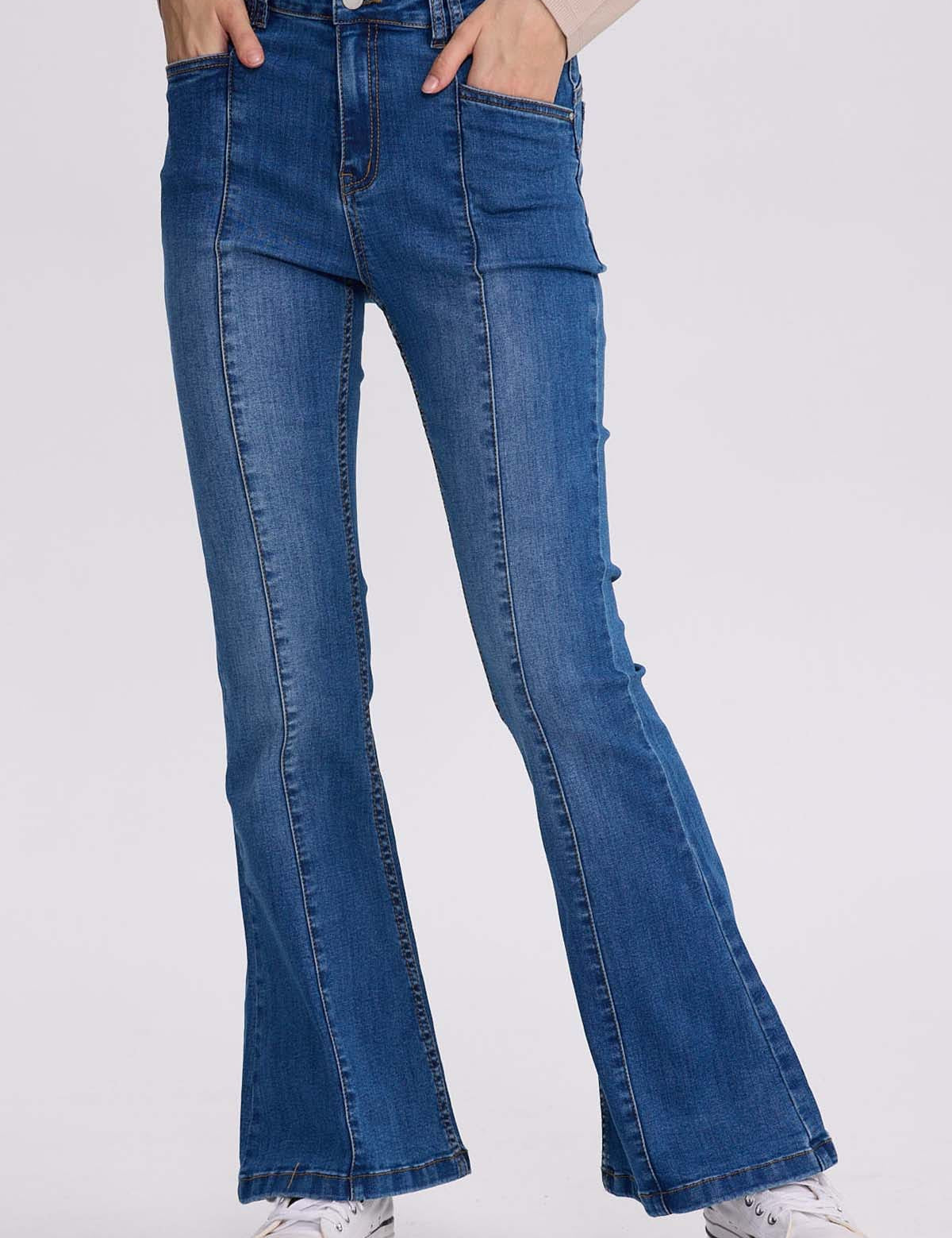 Jeans Mujer Flare Linea Azul