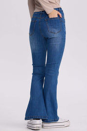 Jeans Mujer Flare Linea Azul