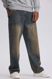 Jeans Hombre Wide Leg Retro Azul Retro