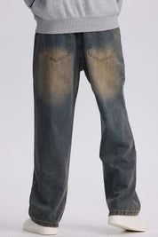 Jeans Hombre Wide Leg Retro Azul Retro