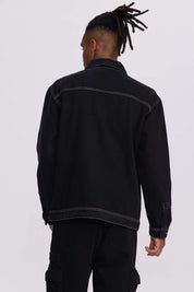 Chaqueta Hombre Doble Bolsillo Negro