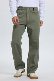 Jeans Hombre Straight Fit Verde