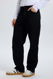 Jeans Hombre Calce Cargo Negro