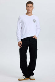 Jeans Hombre Calce Cargo Negro