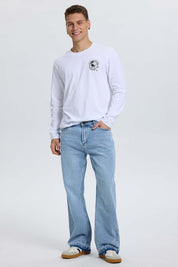 Jeans Hombre Flare Fit Negro