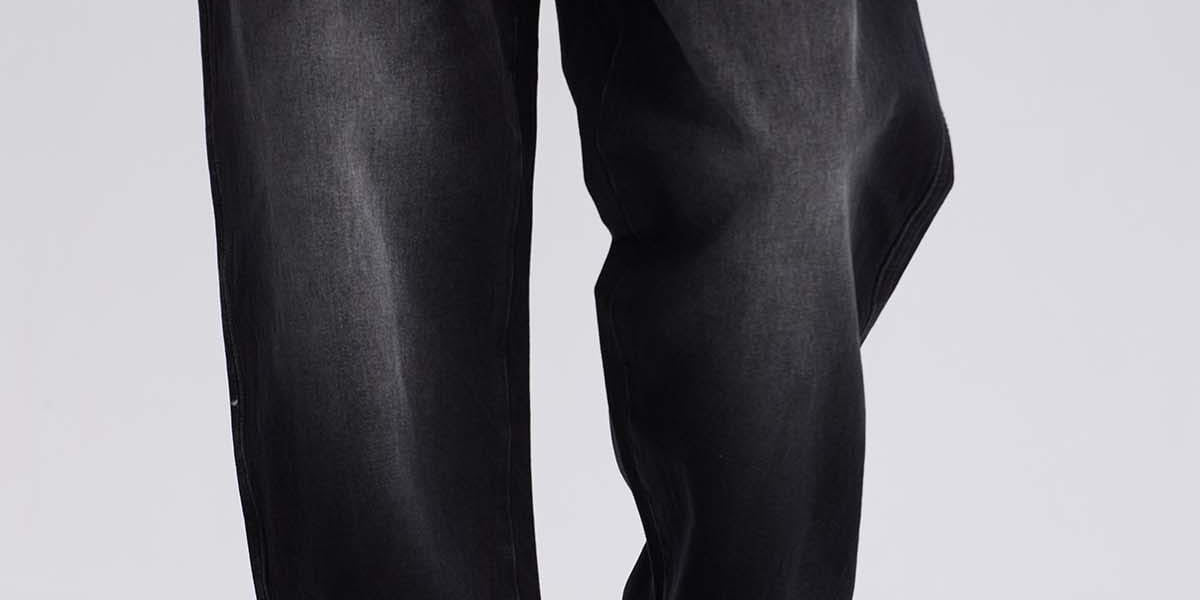 Jeans Hombre Baggy Focalizado Negro