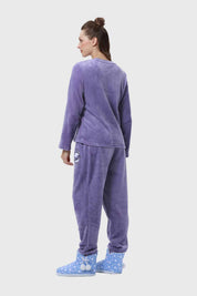 Pijama Mujer Polar Lila