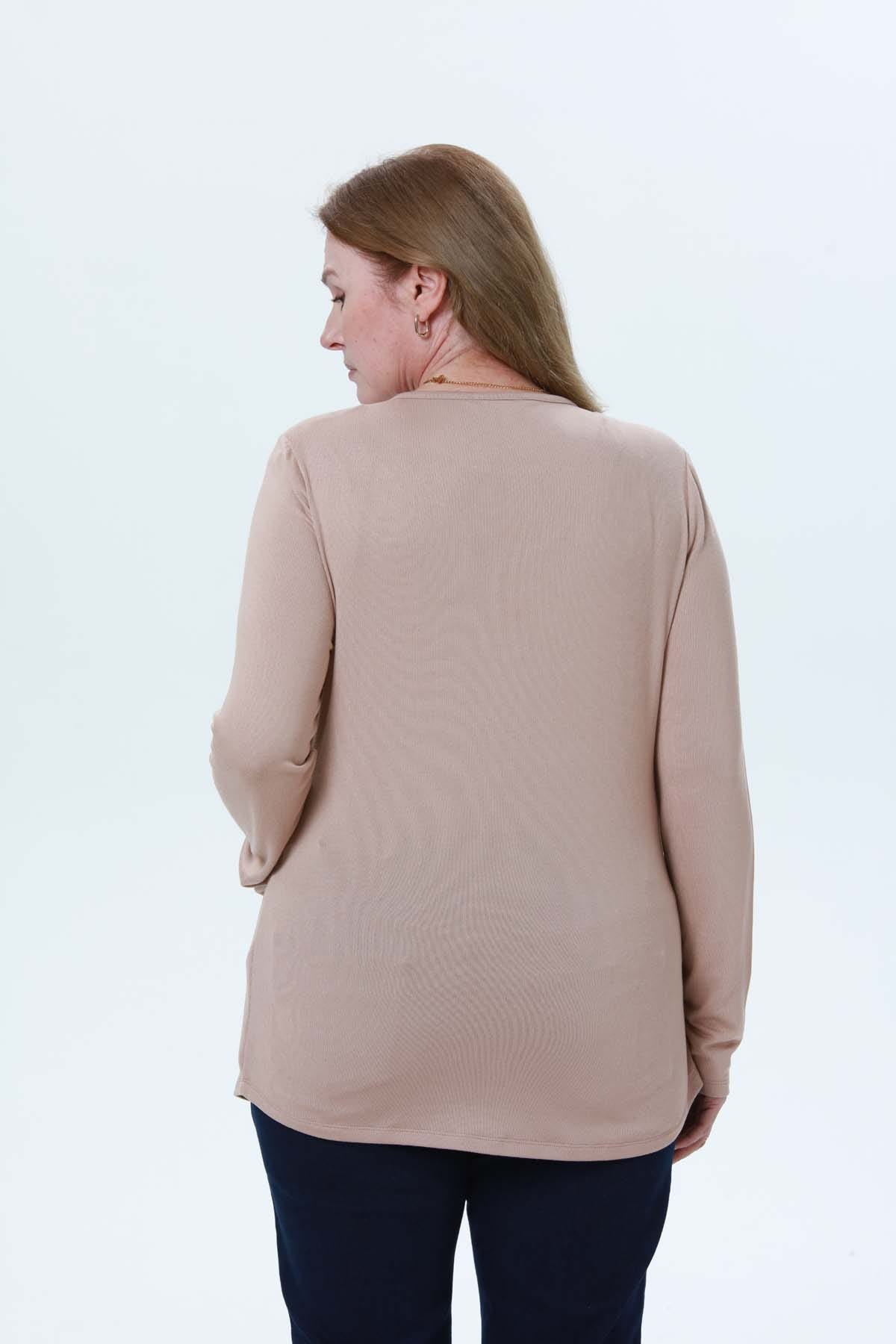 Sweater Mujer Estampado Beige