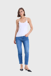 Polera Mujer Pabilo Básico Blanco
