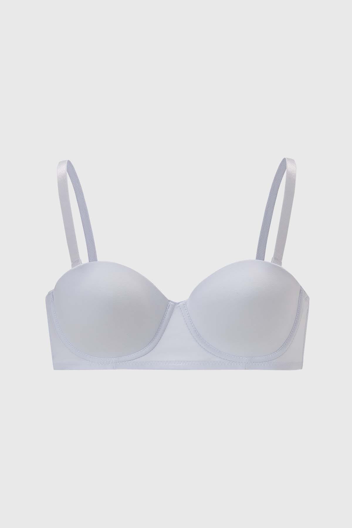 Sostén Mujer Strapless Encaje Blanco