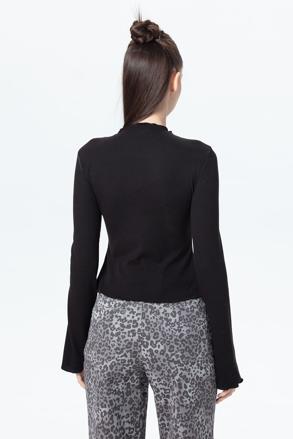 Polera Mujer Patchwork Negro